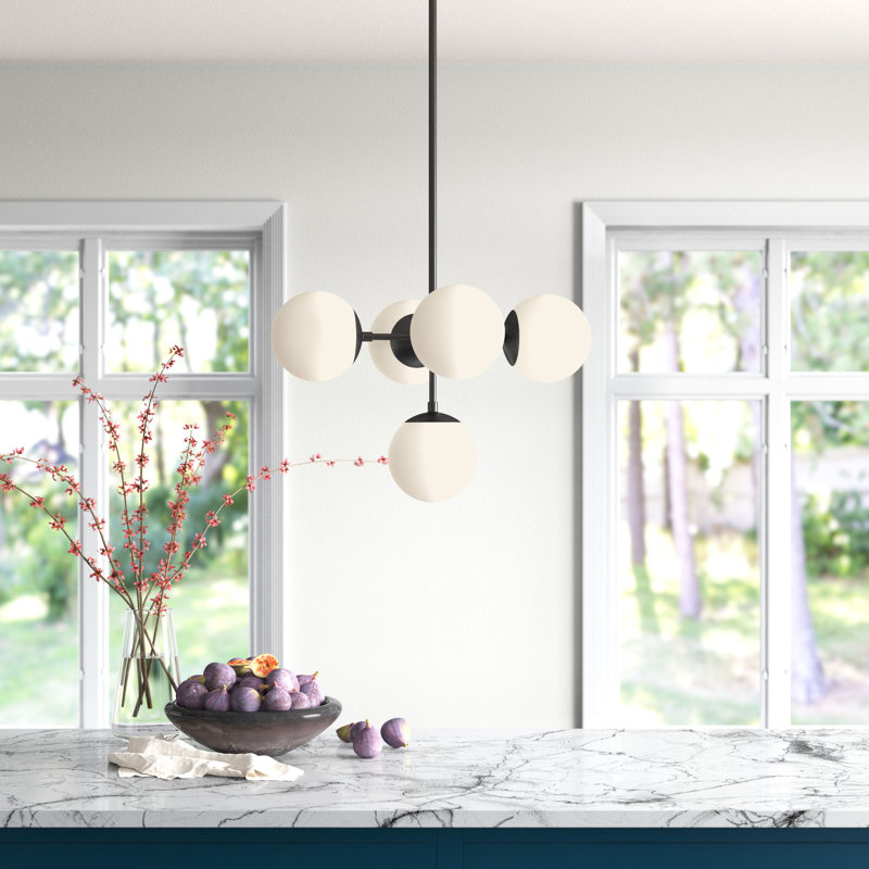 Luminaire suspendu moderne à 5 lumières Spoutnik