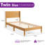 Structure de lit simple en bois massif Mid Century avec support en lattes de bois, naturel-1904663221-1904663222