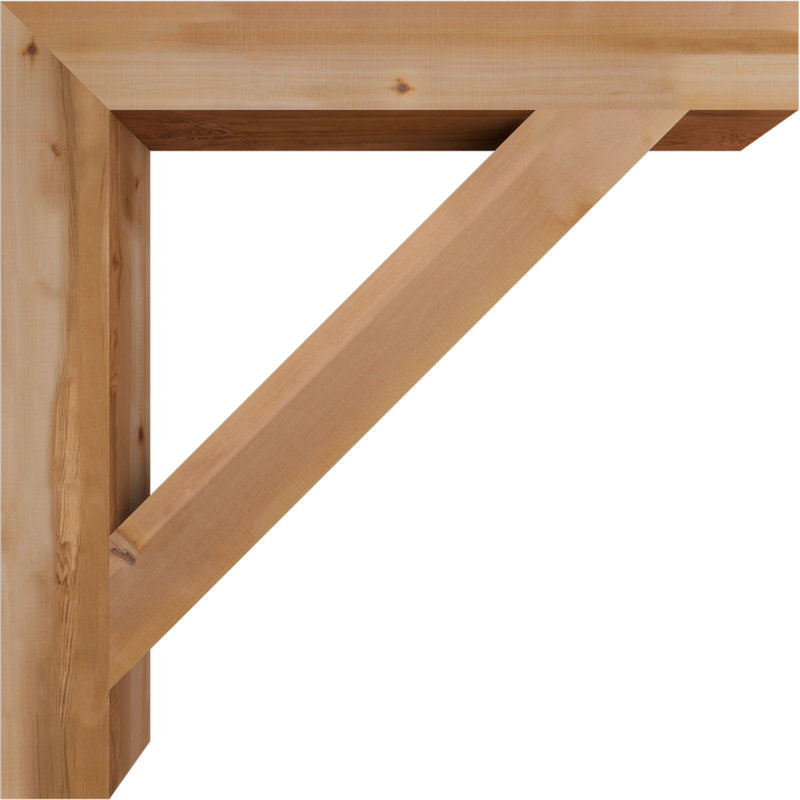 Support de bloc traditionnel, Cèdre rouge de l'Ouest (lisse), H 44 po x l 5,5 po x P 44 po