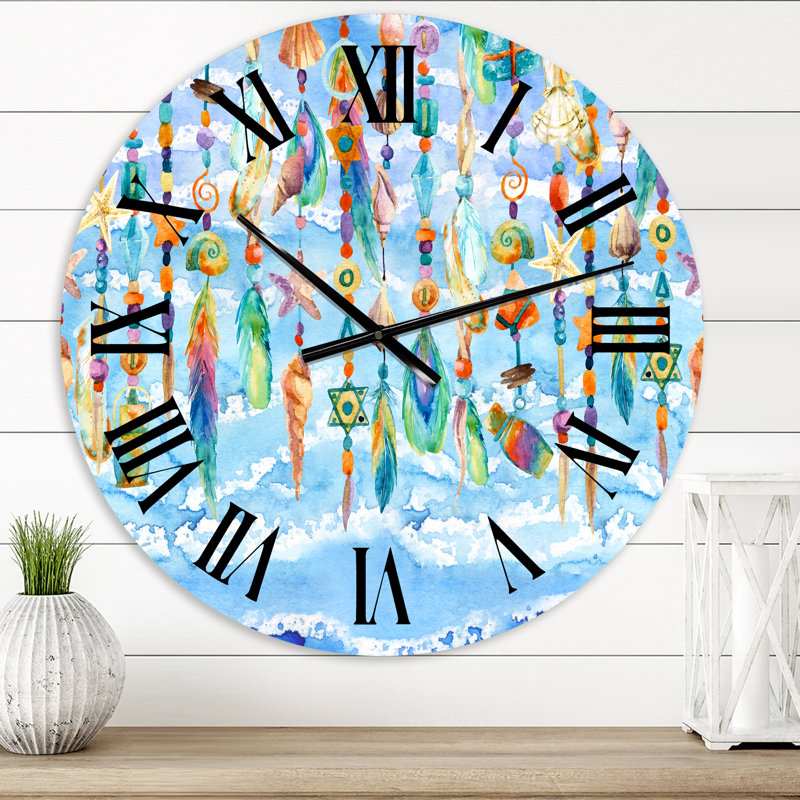 Bijoux de coquillage et de perles - Horloge murale traditionnelle, Moyen