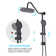 Complete Rainfall Shower System With Rough In-valve And Slide Bar