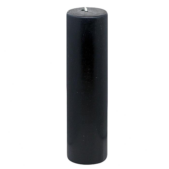 Bougie pilier sans parfum sans paraffine sans fumée, Hauteur de 3 po, diamètre de 3 po, Noir, Ensemble de 12