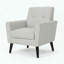 Fauteuil club - tissu gris clair