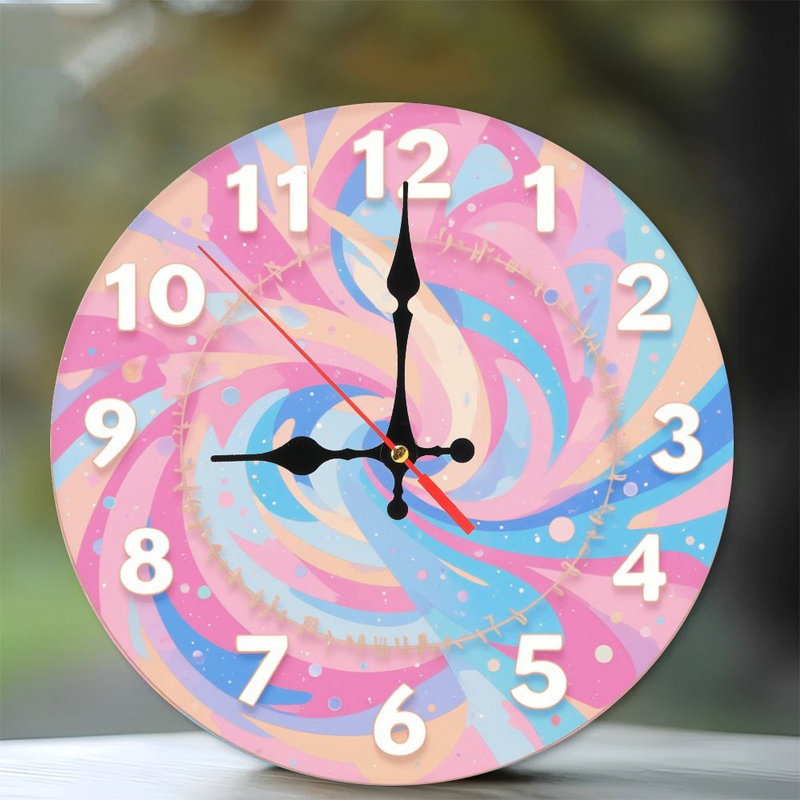 Horloge sur tourbillon pastel