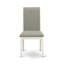 L'ensemble de meubles de salle à manger 5 pièces comprend une table de cuisine ronde avec piédestal et 4 chaises de salle à manger Parsons en tissu Shitake, 36 x 36 pouces, blanc lin-59254140-59254142-59254136