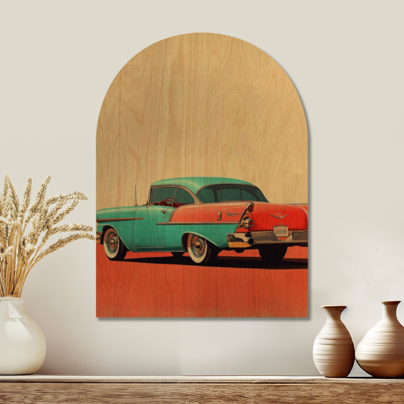 Élizondo I - décoration murale arquée en bois rétro, H 32 po x l 24 po, Arche