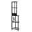 5 Tier Corner Shelf With LED Light And USB Plug, With Glass Holder, Tall Standing Shelf For Wall Corner, Narrow Bookshelf