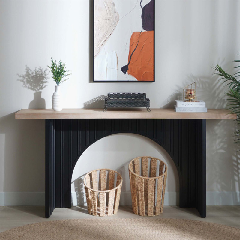 Console Table with Black Arch Base
