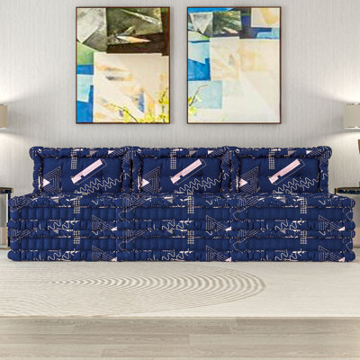 Canapé modulaire interchangeable en velours Boho Tribal