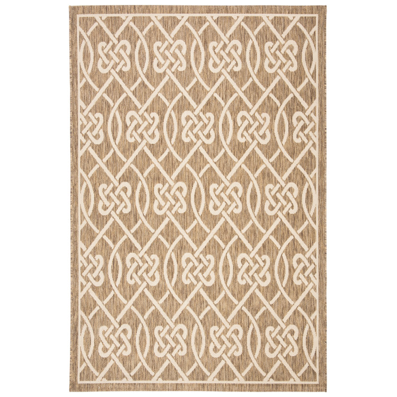 Arneshia Southwestern Aqua Indoor/Outdoor Area Rug, Rectangle 8' x 11'