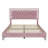 Upholstered Bed Frame With LED Lights-1433047446