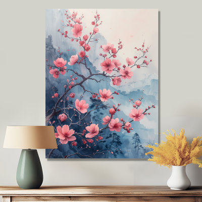 Pink Grey Cherry Blossomgarden Of Dreams - Cherry Blossom Wall Art Living Room