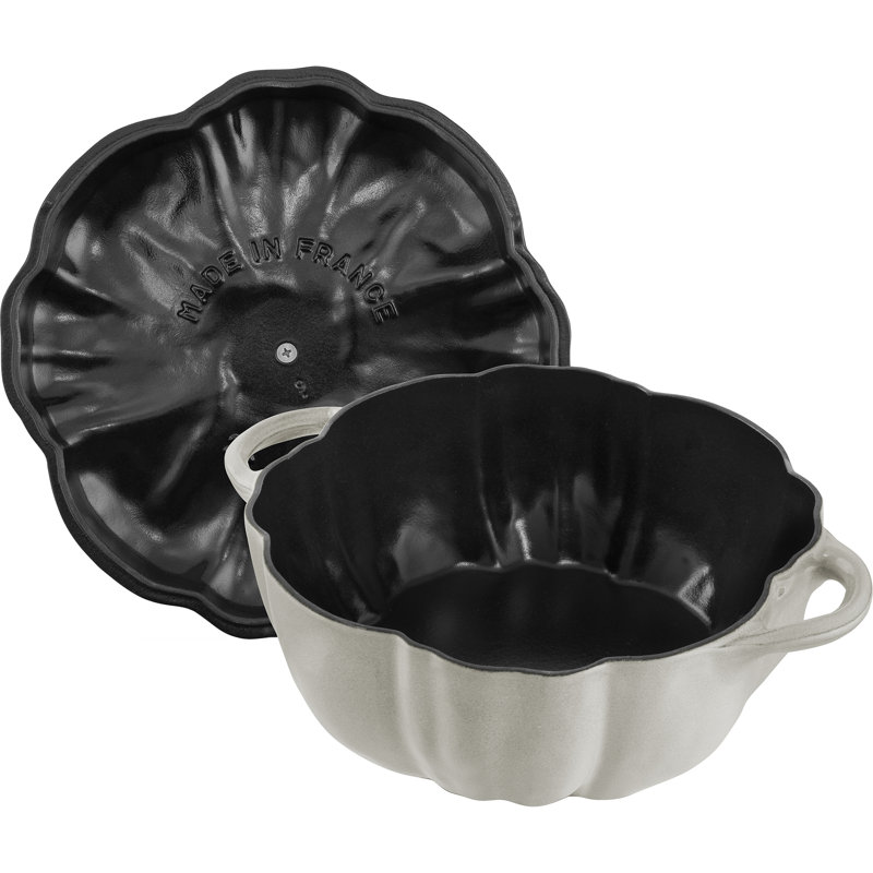 Staub Cast Iron 3.5-Qt Pumpkin Cocotte - White Truffle