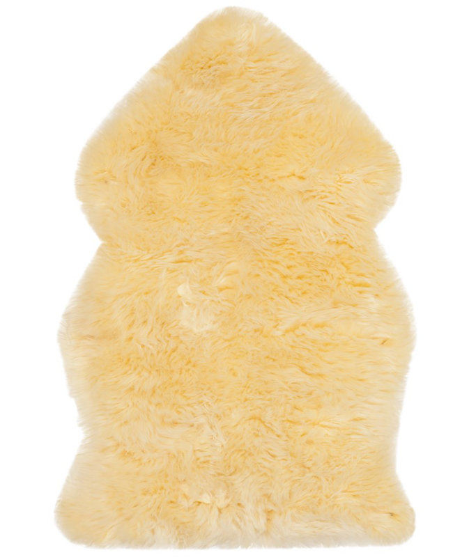 Tapis en peau de mouton champagne 121, Rectangle 2 pi x 3 pi