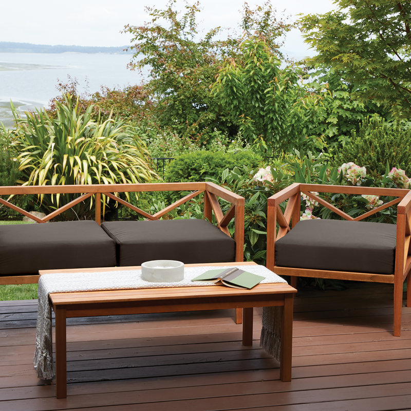 Jaylon Indoor/Outdoor Cushion Cover, 3" H x 42" W x 18" D, Espresso