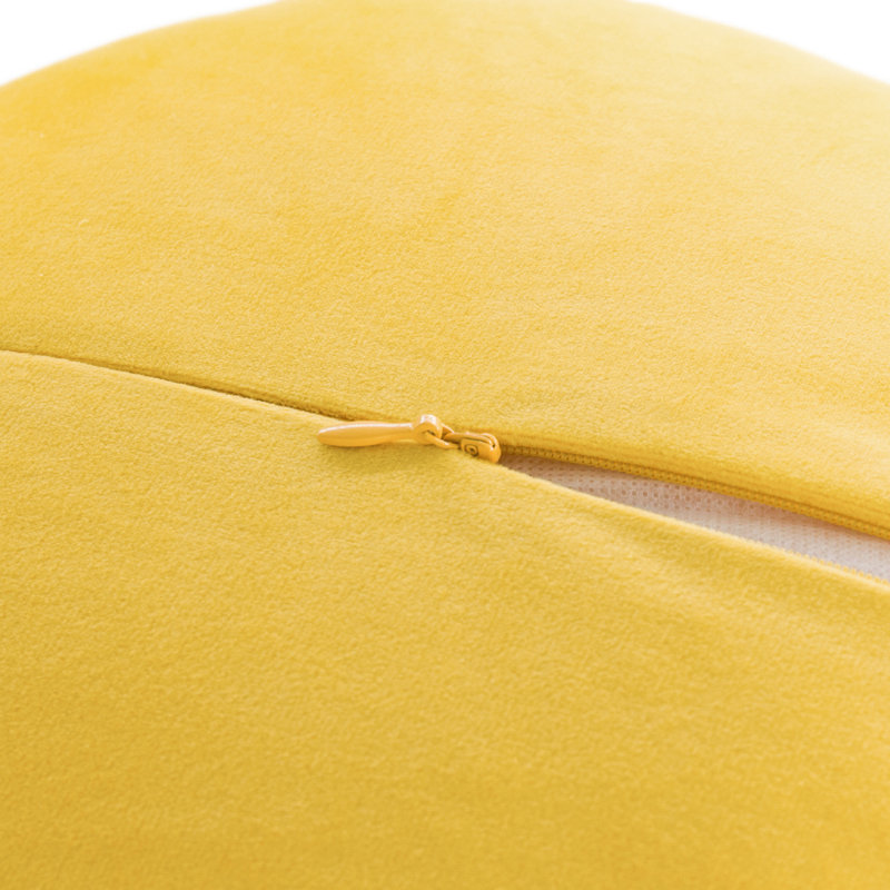 Housse et insert décoratif décoratif 3D Floral, H 14 po x l 14 po, Jaune - velours