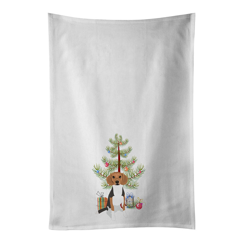 Ensemble de 2 essuie-tout de Noël Beagle