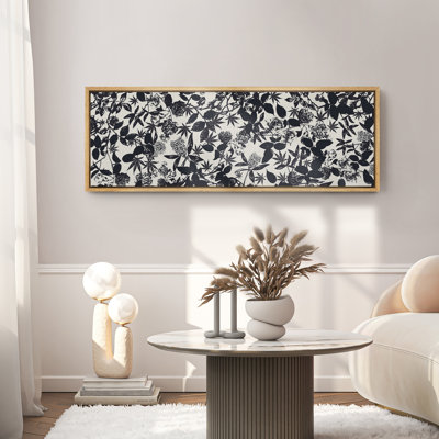 Vintage Wildflower Botanical Floral Horizontal Panoramic Wall Art Abstract Living Room Decor