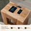 Table de chevet moderne avec station de charge, grande table de chevet de 24 po avec tiroirs et tablette ouverte-2093506229