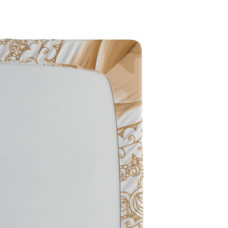 Microfiber Floral Fitted Sheet, Queen Fitted Sheet