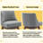 Fabric Swivel Counter Height Bar Stools(Set of 4)-987881834