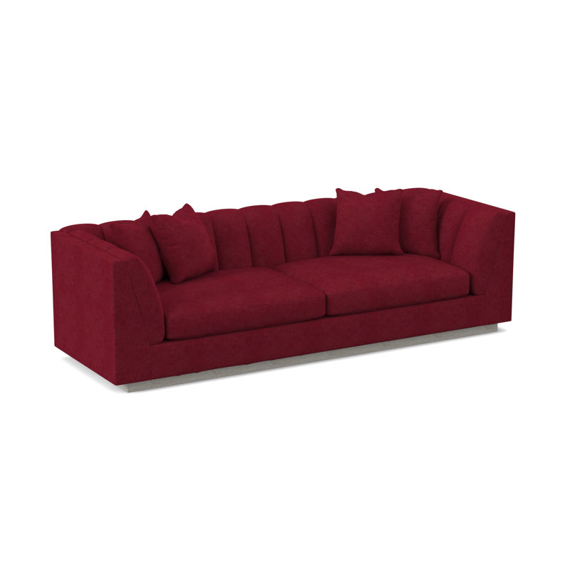 Dapper Sofa, Bisque, Margaret Lipstick Polyester Blend
