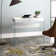 Allegonda Glass Frame Writing Desk with 1 Drawer