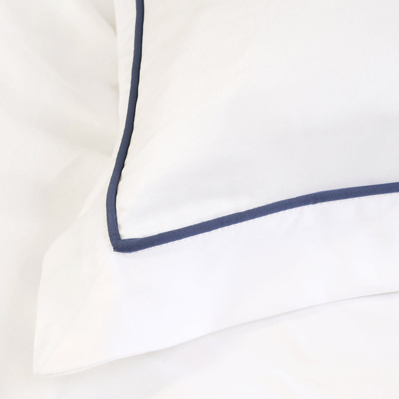 Sheena Sheet Set, Queen, White/Navy