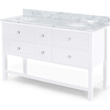 Dewie 61'' Double Bathroom Vanity with Marble Top