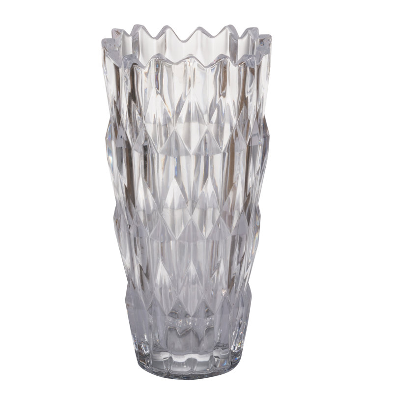 Mcvicker Glass Table Vase, 11.6" H x 5.5" W x 5.5" D