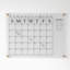 Calendrier mural mensuel en acrylique avec section de notes Martha Stewart Grayson-89798294