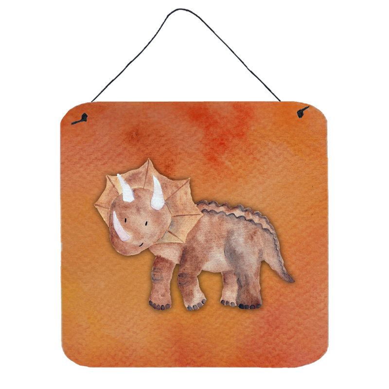 Décoration murale en aluminium tricératops