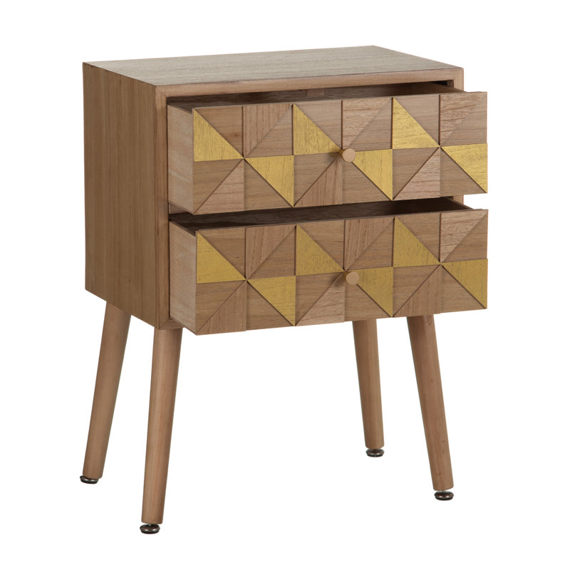 Krause 45cm W Solid Wood Bedside Table