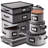 8-Piece Hard Shell China Dinnerware Storage Containers Set