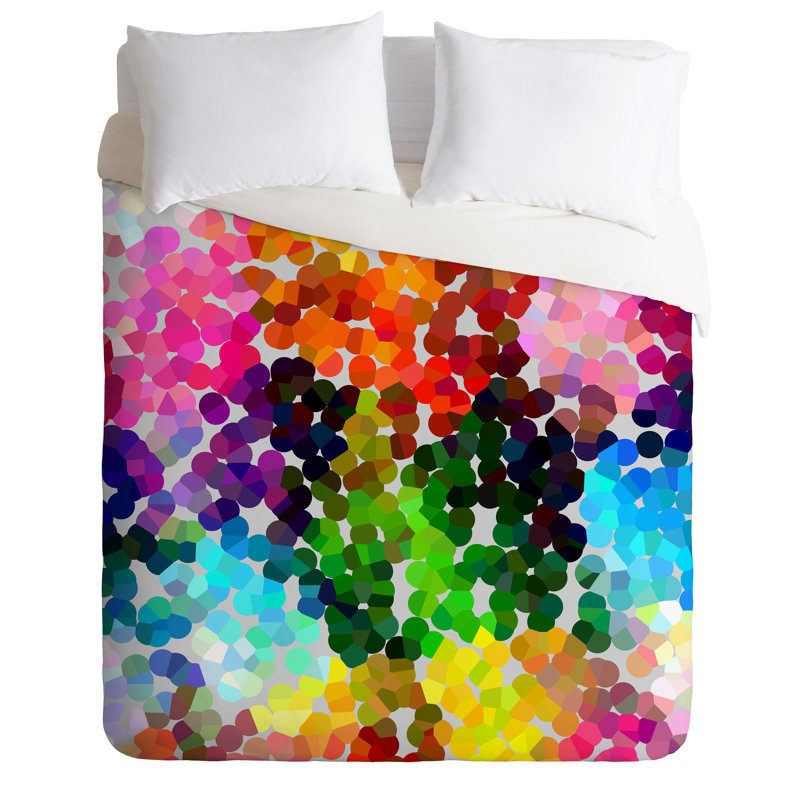 Three Of The Possessed Modern & Contemporary Polyester Dots Duvet Cover, Queen Duvet Cover, Lightweight