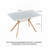 Modern Minimalist Dining Table – Anti-Scratch MDF Top with Metal Heat Transfer Legs (White)