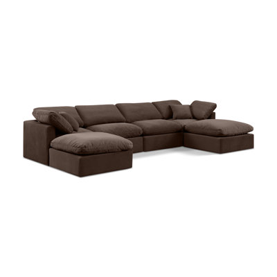 Itala Velvet U-Shaped Sectional Reversible