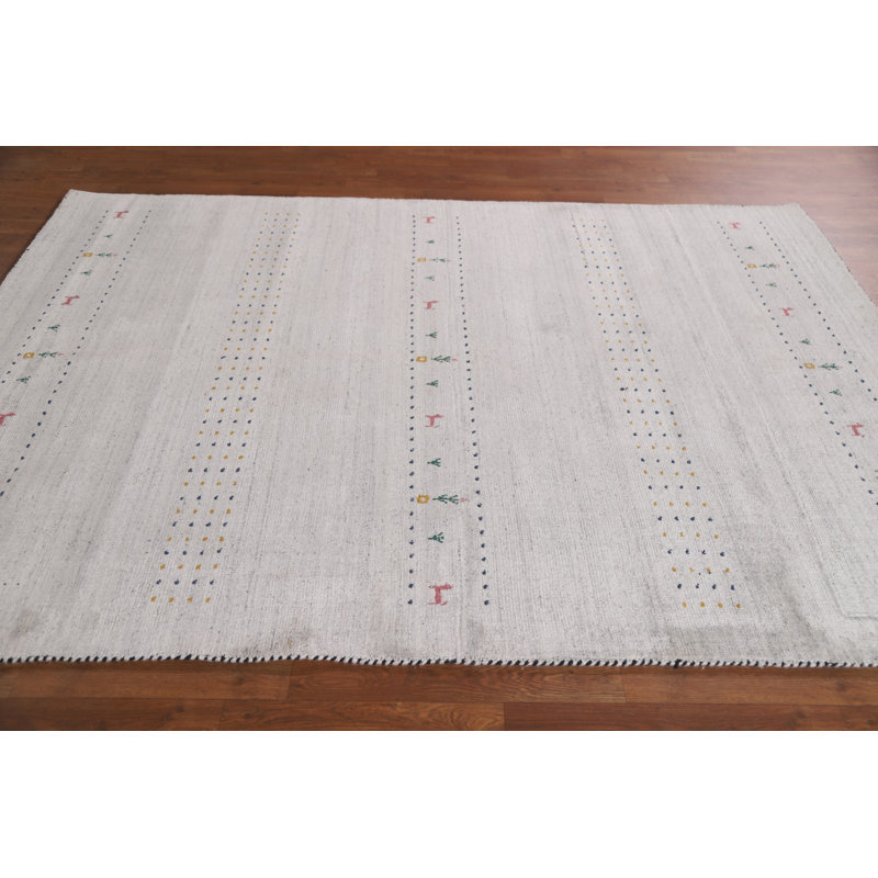 Tapis tribal fabriqué à la main 5 x 8 po Gabbeh