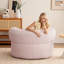 Canapé surdimensionné surdimensionné - Grand canapé rond en velours côtelé avec coussin, canapé d'appoint pour salon, rose-28767798