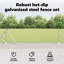Chain Link Fence With 13 Flanged Posts Galvanised Steel-49146324-49146322