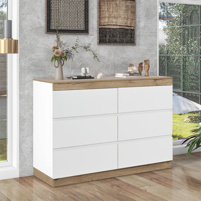 Alywin 110 cm W Chest of 6 Drawers