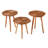 Modern Nesting Table Set (3 Pieces), Walnut Finish, 15.8 x 14.6 x 14.6 in | 100% MDF with Membrane Coating & Oven Dried Beech Wood Legs | Stylish & Functional for Living Room, Rustic & Scandinavian Decor