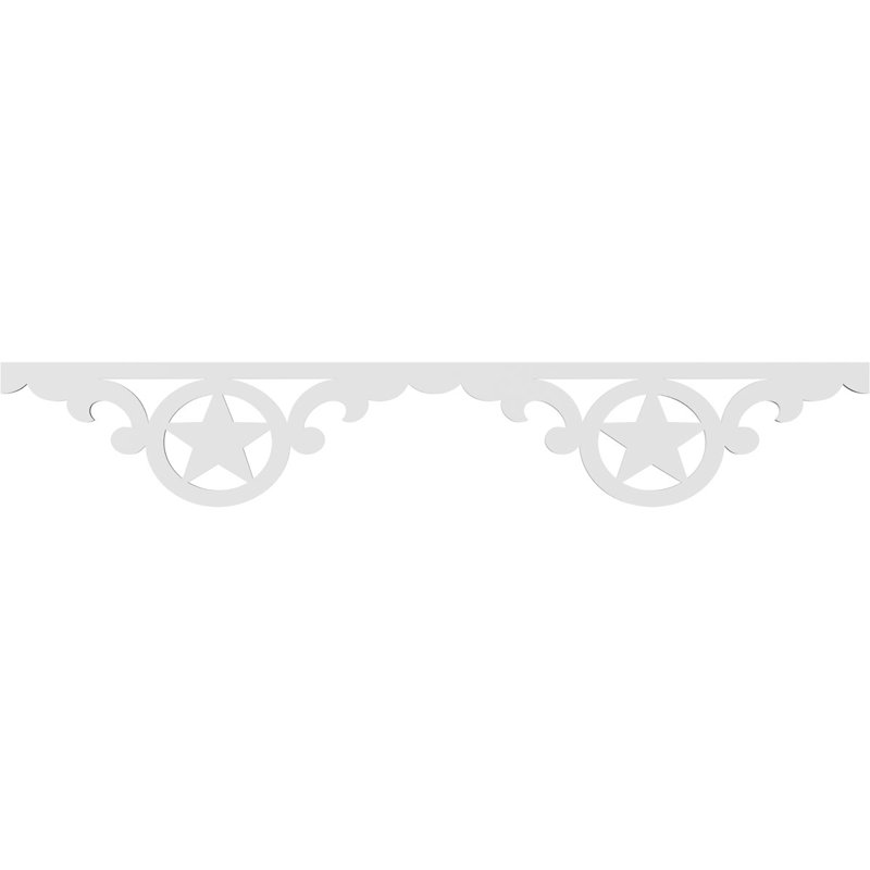 Garniture de sol en PVC de qualité architecturale H 8 po x P 5/8 po x L 48 po Austin, H 8 po x L 48 po x P 0,63 po