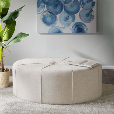 Grand repose-pieds 48 pouces en polyester de style moderne pour le salon, parfait pour les sièges et le rangement