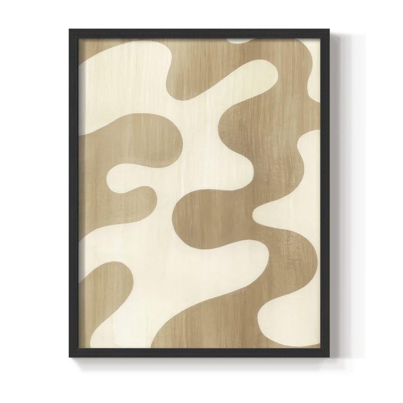 Sienna Ripples II, reproduction encadrée - bois massif, Noir, noir, noir, noir, H 30 po x l 24 po