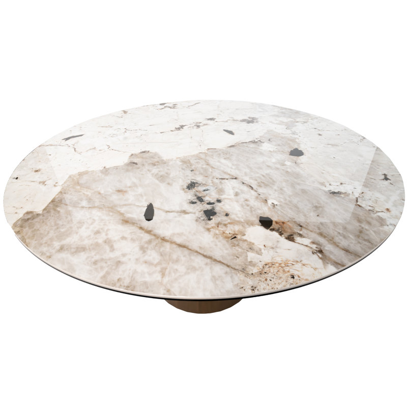 Brisny Round Metal Base Dining Table