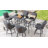 Swinton 6 - Person Wicker Patio Dining Set with Square Table