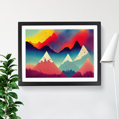 Mountain Splash Vol.1 Abstract - Framed Print