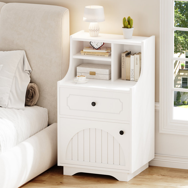 Table de chevet Modern Farmhouse, Blanc