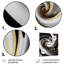 Décoration murale moderne en verre doré doré noir et blanc III-87838739